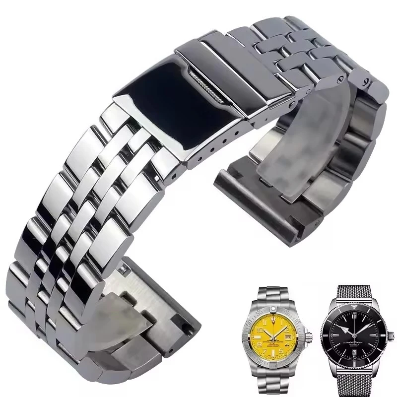 Ремешки для часов Breitling из цельной нержавеющей стали 20 мм / 22 мм / 24 мм для моделей AVENGER, NAVITIMER, SUPEROCEAN
Ремешки для часов Breitling из цельной нержавеющей стали 20 мм / 22 мм / 24 мм для моделей AVENGER, NAVITIMER, SUPEROCEAN