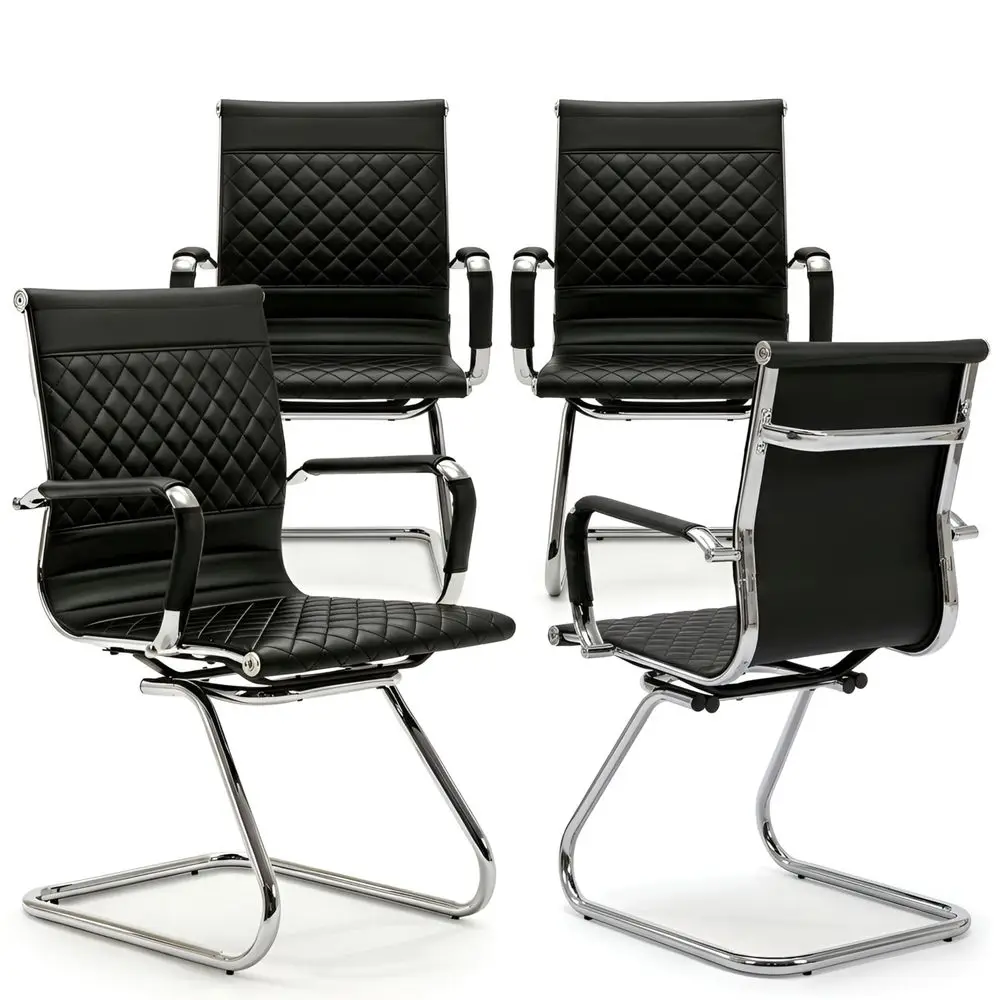 Office Guest Chair Set of 4Waiting Room Chairs with ArmsReception Chairs with Sled Base, PU Leather Conference Room Desk Chair
Office Guest Chair Set of 4Waiting Room Chairs with ArmsReception Chairs with Sled Base, PU Leather Conference Room Desk Chair