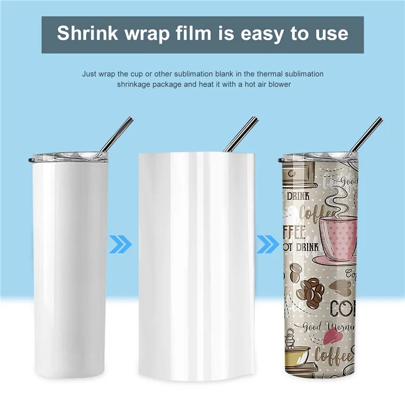 A34R 180Pcs Sublimation Shrink Wrap Film, 3 Sizes Heat Transfer Shrink Film Shrink Wrap Bags White Wrap For Mug,Tumblers
A34R 180Pcs Sublimation Shrink Wrap Film, 3 Sizes Heat Transfer Shrink Film Shrink Wrap Bags White Wrap For Mug,Tumblers