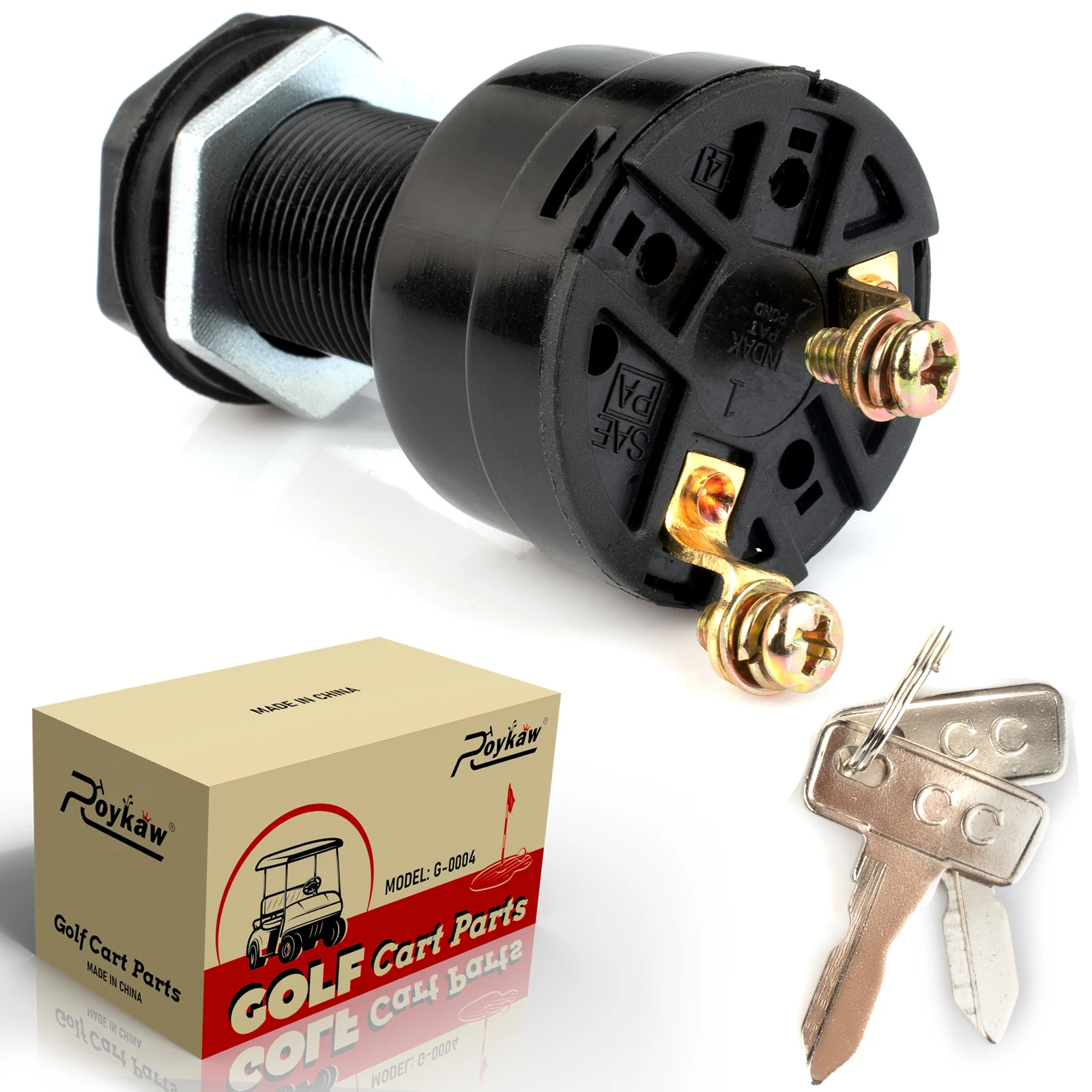 Roykaw Golf Cart Ignition Key Switch Starter Switch for Club Car DS 1996-up 36/48 V, OEM# 101826201
Roykaw Golf Cart Ignition Key Switch Starter Switch for Club Car DS 1996-up 36/48 V, OEM# 101826201