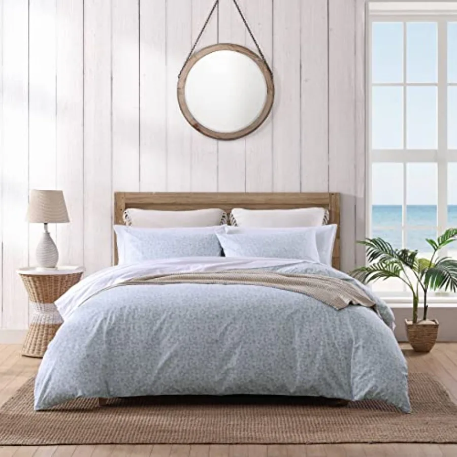 Duvet Cover Set Reversible Cotton Bedding Set with Matching Shams Coastal Home Décor Koya Bay Blue
Duvet Cover Set Reversible Cotton Bedding Set with Matching Shams Coastal Home Décor Koya Bay Blue