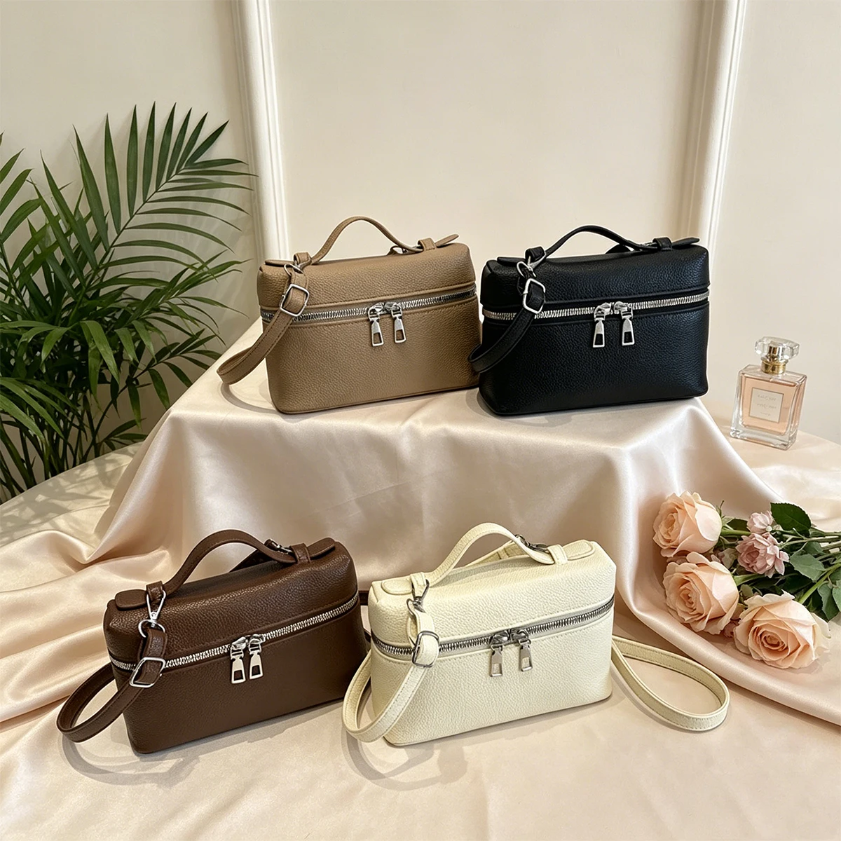 Simple and Luxurious Solid Color Box Bag Litchi Pattern Soft Hand-held Diagonal Cross Bag Daily Commuting Versatile Square Bag
Simple and Luxurious Solid Color Box Bag Litchi Pattern Soft Hand-held Diagonal Cross Bag Daily Commuting Versatile Square Bag