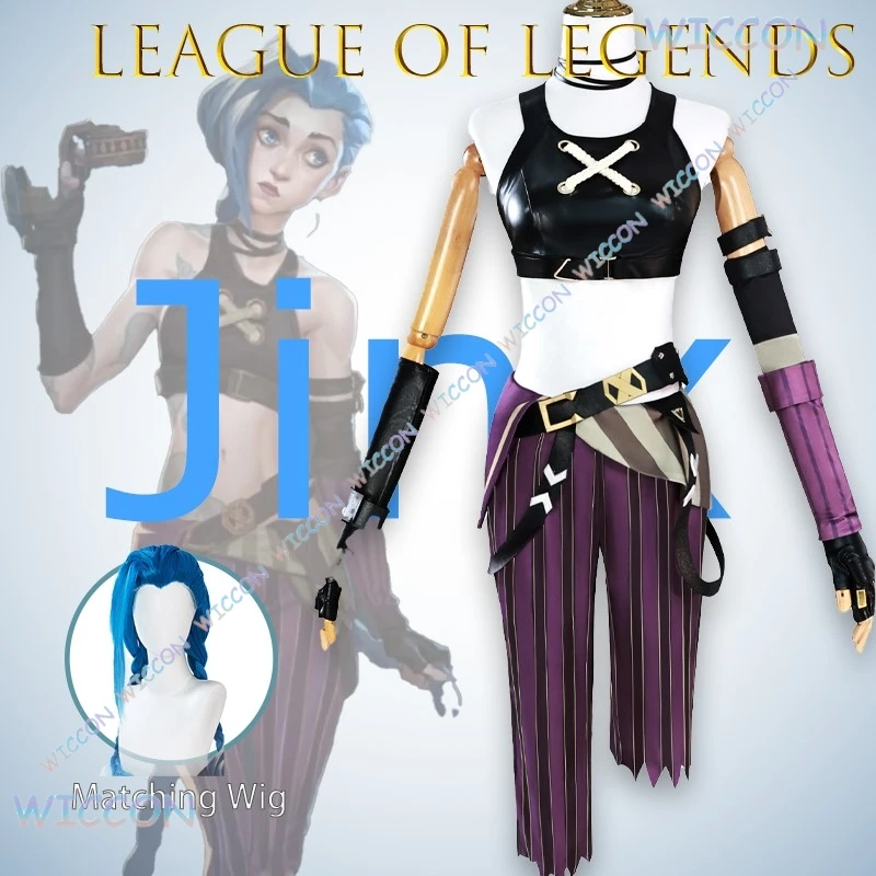 League of Legends Loose Cannon Arcane Jinx Cosplay Costume Full Set for Women Halloween Party Convention
League of Legends Loose Cannon Arcane Jinx Cosplay Costume Full Set for Women Halloween Party Convention