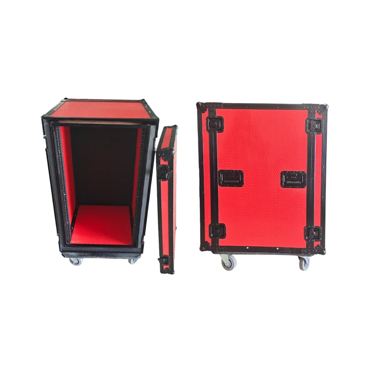18u 24inch Deep Shockproof Amp Rack case With Black Aluminum Road Ready Flight Cases
18u 24inch Deep Shockproof Amp Rack case With Black Aluminum Road Ready Flight Cases