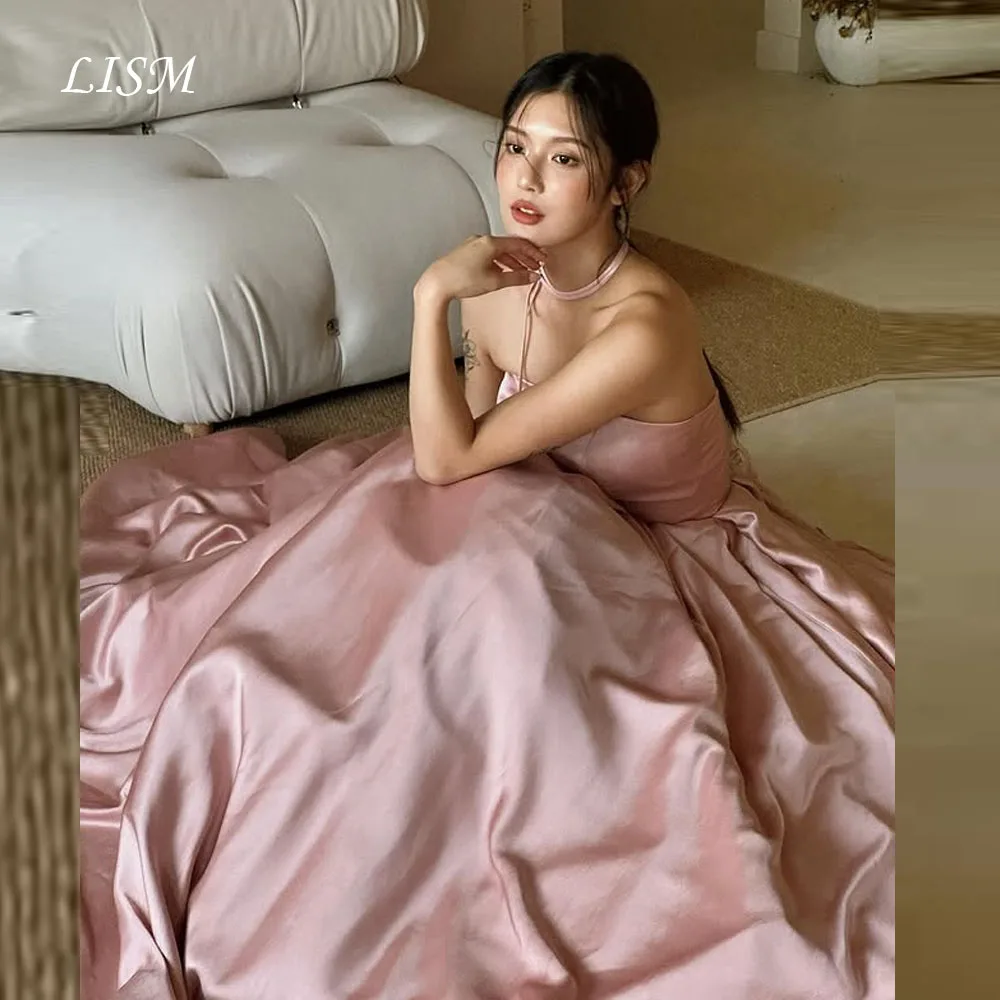 LISM Pink Strapless A-Line Evening Dresses Silk Satin Long Elegant Prom Dresses Customized 저녁 드레스 Wedding Party Dresses
LISM Pink Strapless A-Line Evening Dresses Silk Satin Long Elegant Prom Dresses Customized 저녁 드레스 Wedding Party Dresses
