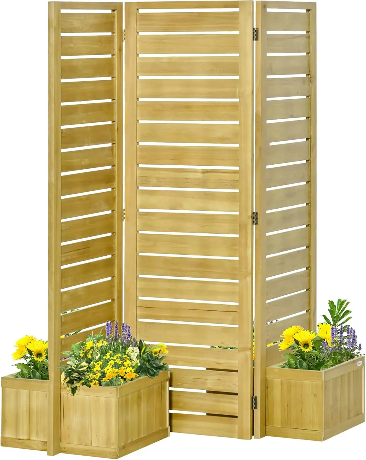 Outsunny Freestanding Outdoor Privacy Screen, 4 Self-Draining Planters/Raised Garden Beds, 3 Hinged Panels for Hot Tub, Patio
Outsunny Freestanding Outdoor Privacy Screen, 4 Self-Draining Planters/Raised Garden Beds, 3 Hinged Panels for Hot Tub, Patio