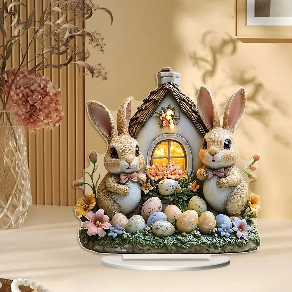 Acrylic Easter Bunny Ornament Easter Decor 2D Flat Acrylic Ornament Desktop Decor Table Decoration Rabbit House Yard Decoration
Acrylic Easter Bunny Ornament Easter Decor 2D Flat Acrylic Ornament Desktop Decor Table Decoration Rabbit House Yard Decoration