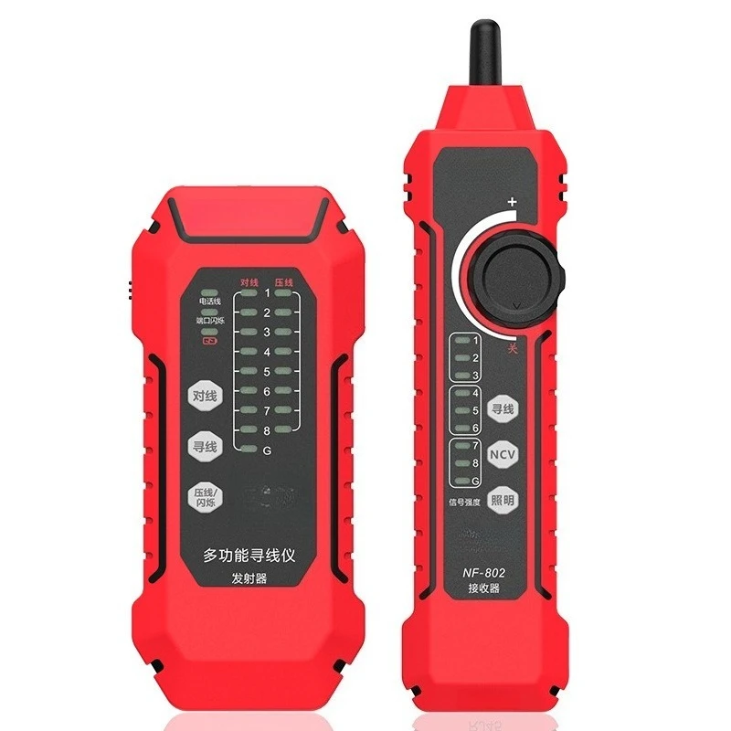 NF-802 Multifunctional Line Finder Anti-Jamming Wire Tracer for POE Network & Strong Electricity Cable
NF-802 Multifunctional Line Finder Anti-Jamming Wire Tracer for POE Network & Strong Electricity Cable