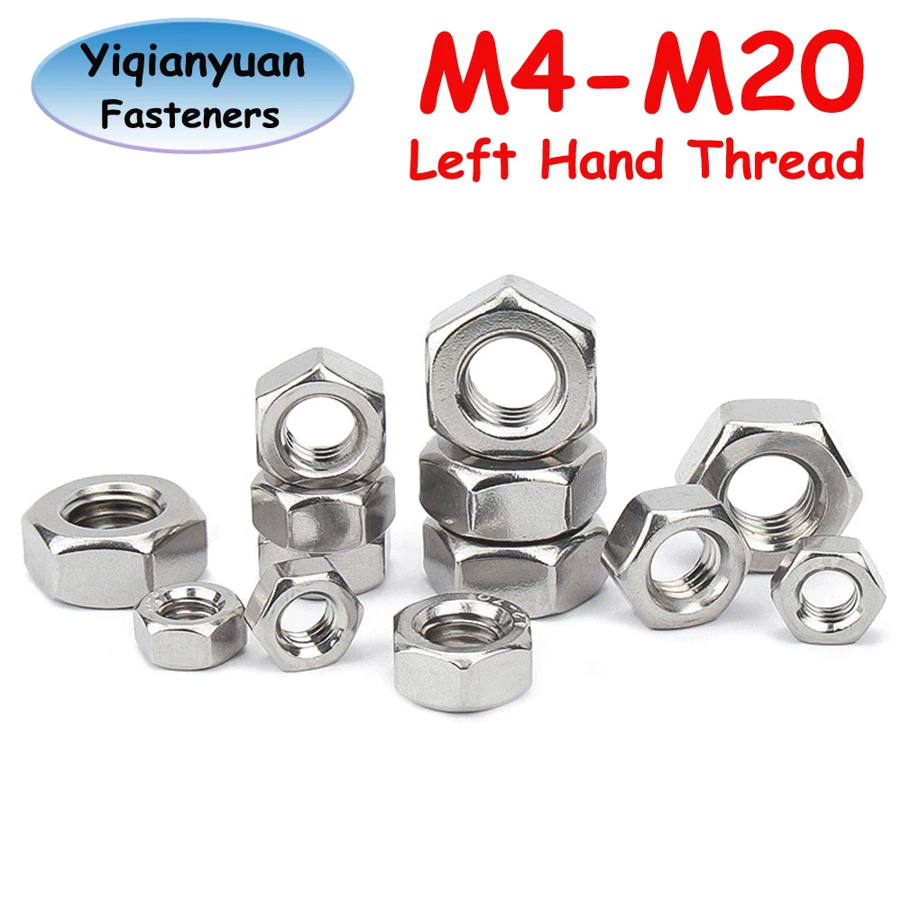 Yiqianyuan DIN934 SUS304 Stainless Steel Hexagon Nuts - Left Hand Thread Sizes M4 to M20 for Industrial Use
Yiqianyuan DIN934 SUS304 Stainless Steel Hexagon Nuts - Left Hand Thread Sizes M4 to M20 for Industrial Use