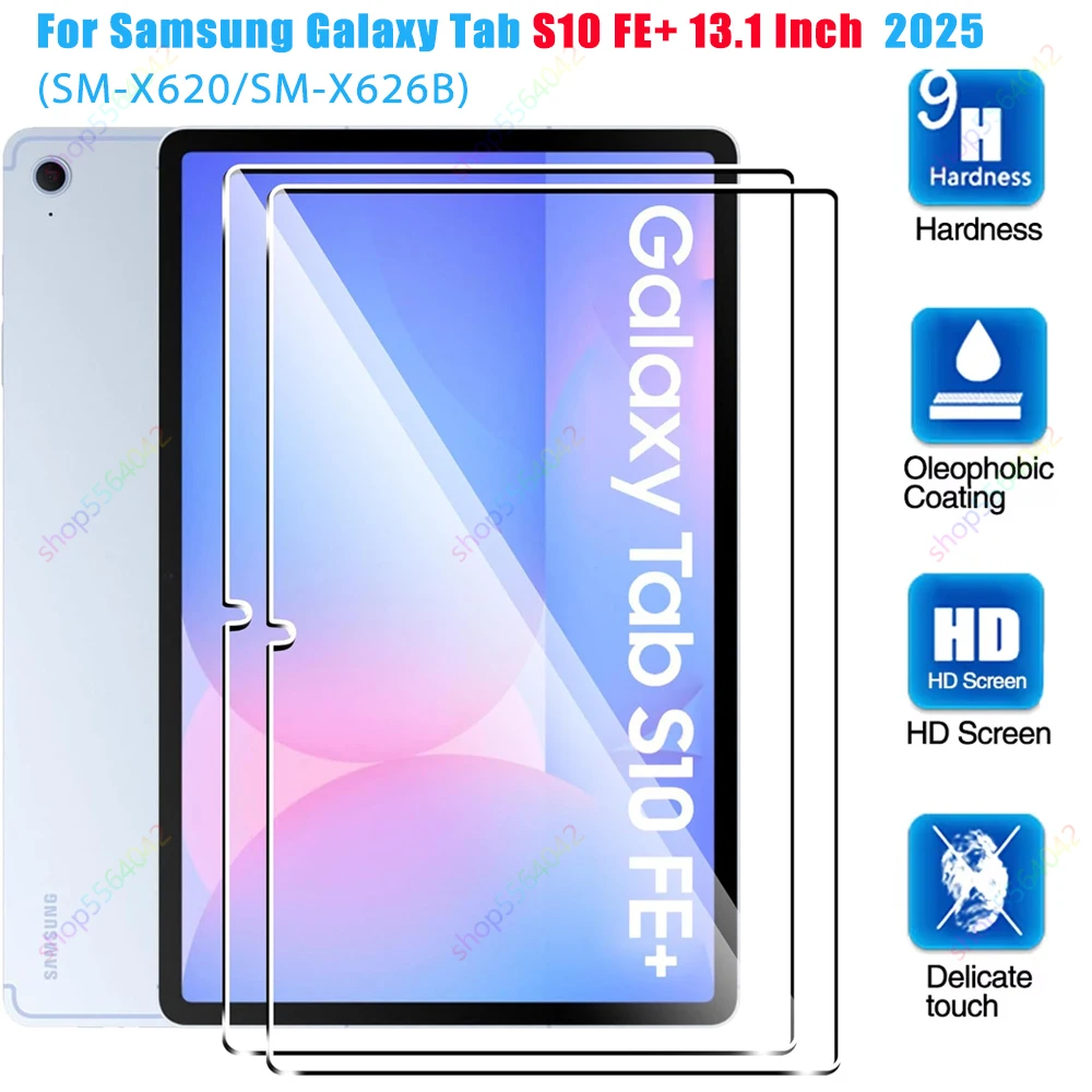 2Pcs Tempered HD Screen Protector For Samsung Galaxy Tab S10 FE Plus S10 FE+ 13.1 Inch SM-X620/X626B 2025 Protective Glass Film
2Pcs Tempered HD Screen Protector For Samsung Galaxy Tab S10 FE Plus S10 FE+ 13.1 Inch SM-X620/X626B 2025 Protective Glass Film