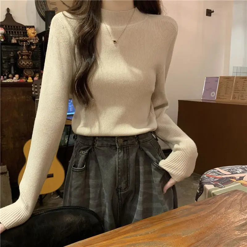 Fashionable Fleece Lined Thickened Slim Fit Casual Knitted Base Shirt Top for Women Autumn Winter Warm Inner Wear Polyester F...
Fashionable Fleece Lined Thickened Slim Fit Casual Knitted Base Shirt Top for Women Autumn Winter Warm Inner Wear Polyester F...