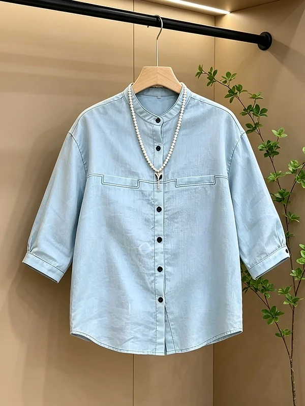 Loose Casual Shirt Women's Summer New Fashion Simple Style Top Breathable Skin-Friendly Korean Version Short Sleeve Pure Color
Loose Casual Shirt Women's Summer New Fashion Simple Style Top Breathable Skin-Friendly Korean Version Short Sleeve Pure Color