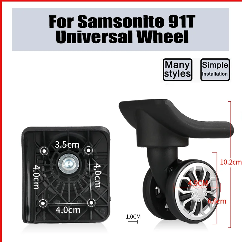 For Samsonite 91T Universal Wheel Replacement Suitcase Smooth Silent Shock Absorbing Wheel Accessories Wheels Casters Repair
For Samsonite 91T Universal Wheel Replacement Suitcase Smooth Silent Shock Absorbing Wheel Accessories Wheels Casters Repair