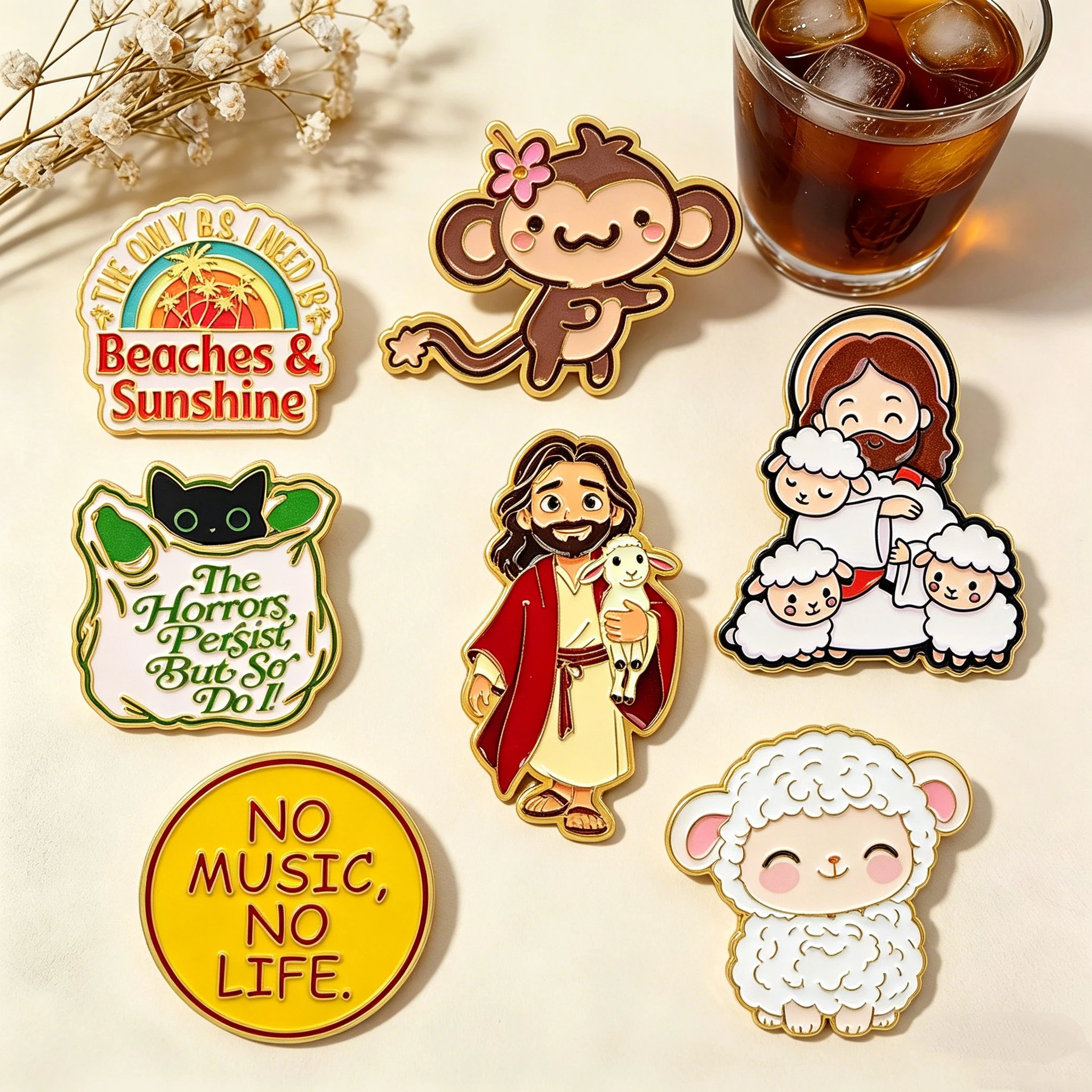 Cartoon Sheep Enamel Pin Cute Jesus Brooches Lapel Pins for Backpacks Jeans Funny Monkey Brooches Adorn Jewelry Accessories Gift
Cartoon Sheep Enamel Pin Cute Jesus Brooches Lapel Pins for Backpacks Jeans Funny Monkey Brooches Adorn Jewelry Accessories Gift