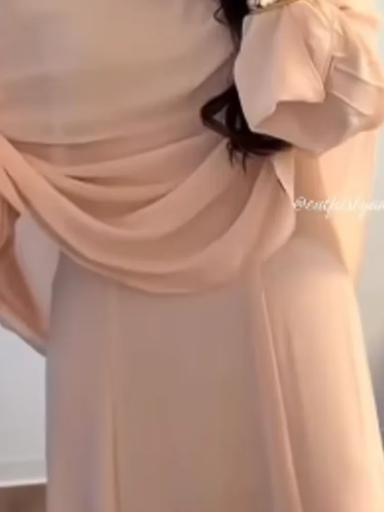 Light Pink Shawl Full Sleeve Women Maxi Dress High Neck Waist Cinching Bodycon Chic A-line Dresses 2026 Lady Summer Party Gown
Light Pink Shawl Full Sleeve Women Maxi Dress High Neck Waist Cinching Bodycon Chic A-line Dresses 2026 Lady Summer Party Gown