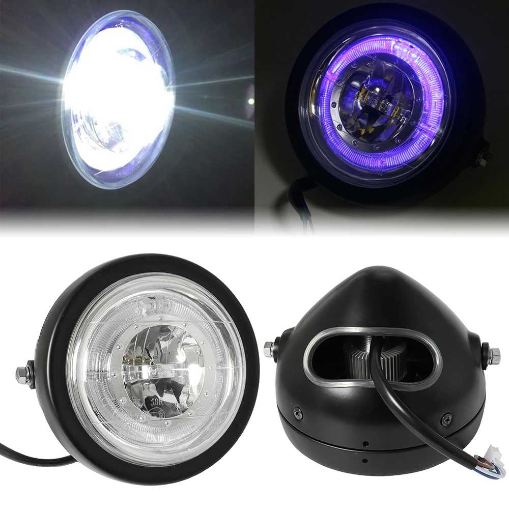 Black 6.5'' Inch Round Motorcycle LED DRL Headlight Blue Front Headlamp For Universal Harley Bobber Chopper Angel Eyes
Black 6.5'' Inch Round Motorcycle LED DRL Headlight Blue Front Headlamp For Universal Harley Bobber Chopper Angel Eyes