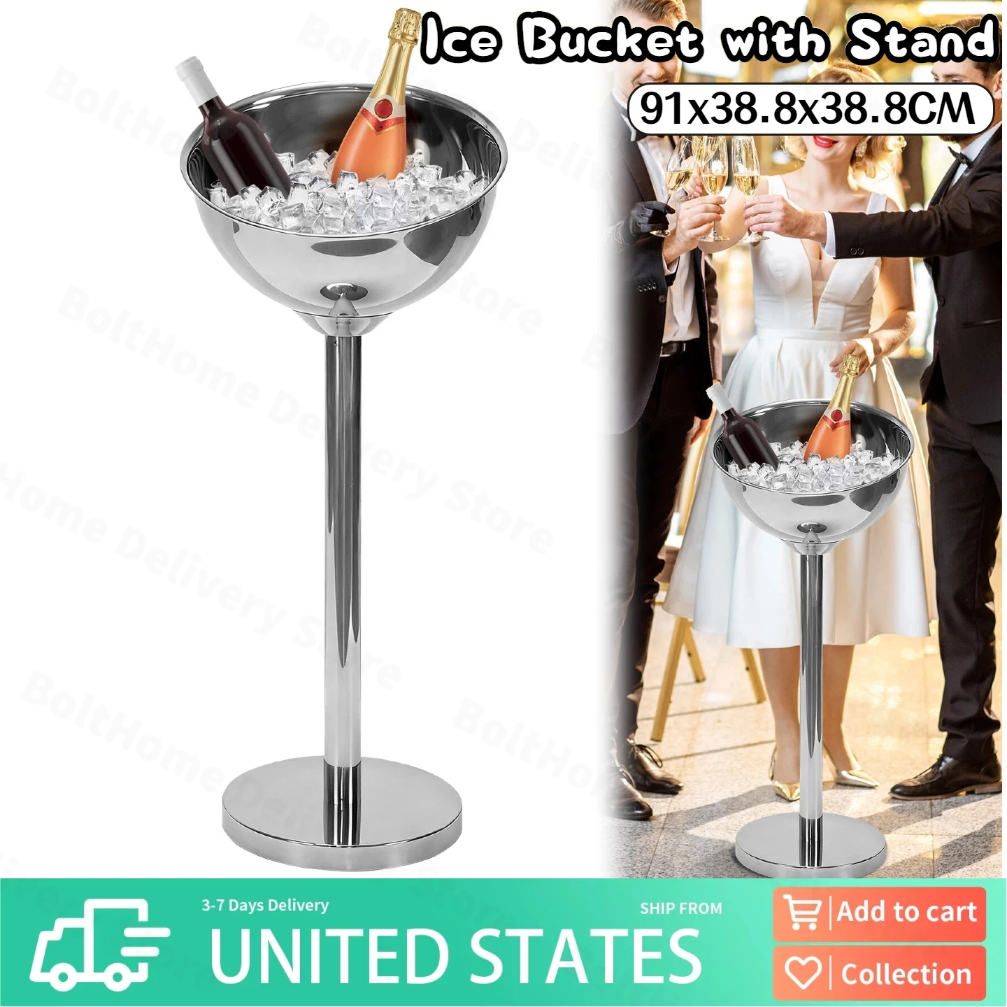 35-дюймовое ведро для льда с подставкой из нержавеющей стали, ведро для шампанского, вина, ведро для шампанского для вечеринки, бара, КТВ, ресторана, дома
35-дюймовое ведро для льда с подставкой из нержавеющей стали, ведро для шампанского, вина, ведро для шампанского для вечеринки, бара, КТВ, ресторана, дома