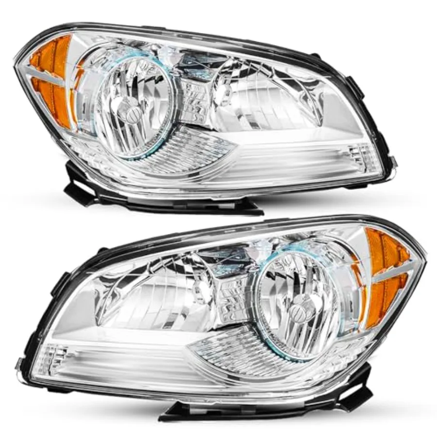 Headlight Assembly Compatible with 2008-2012 Chevy Malibu 4 Door Passenger and Driver Side Chrome Housing and Amber Reflector
Headlight Assembly Compatible with 2008-2012 Chevy Malibu 4 Door Passenger and Driver Side Chrome Housing and Amber Reflector