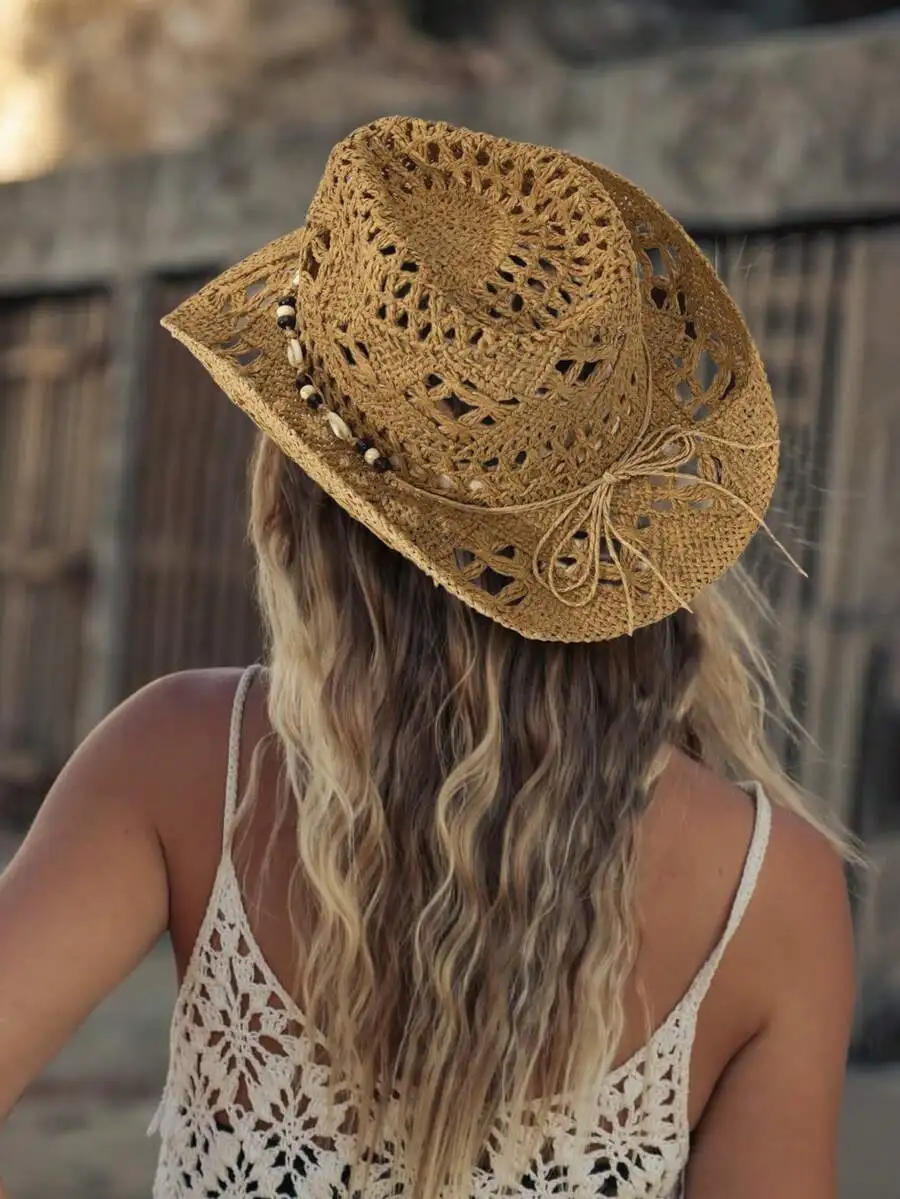 Handwoven Straw Sun Hat Bohemian Hollow Crochet Beach Cowboy Hat For Women Outdoor Travel Festival
Handwoven Straw Sun Hat Bohemian Hollow Crochet Beach Cowboy Hat For Women Outdoor Travel Festival