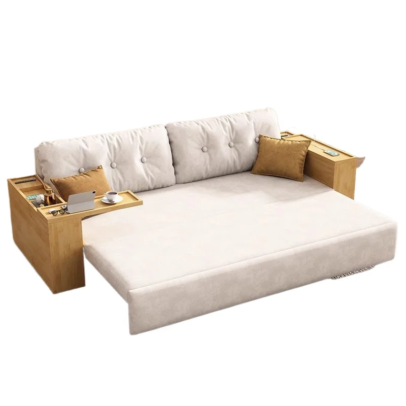 Solid wood sofa bed foldable, single and double multi-functional sitting and sleeping small apartment
Solid wood sofa bed foldable, single and double multi-functional sitting and sleeping small apartment