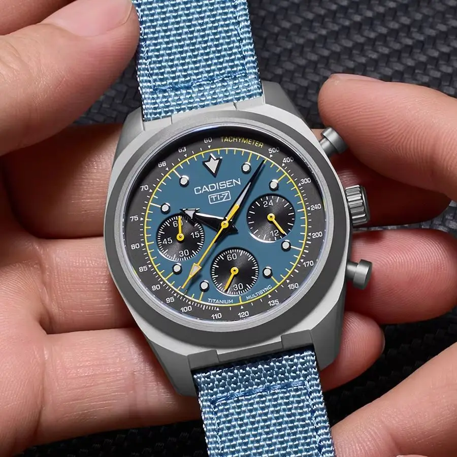 CADISEN Titanium TI-7 MULTISYNC New Moon Mens Watches Canvas Chronograph VK63 Men Gift AR Sapphire Luxury Quartz Watch For Man
CADISEN Titanium TI-7 MULTISYNC New Moon Mens Watches Canvas Chronograph VK63 Men Gift AR Sapphire Luxury Quartz Watch For Man