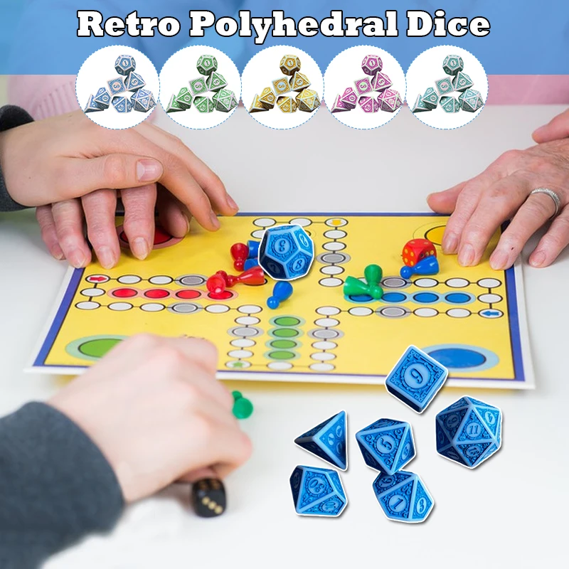 Polyhedral Dice Multi Sided 7Pcs Dices for Table Game Card Games Number Dice Party Activities Supplies with Friends
Polyhedral Dice Multi Sided 7Pcs Dices for Table Game Card Games Number Dice Party Activities Supplies with Friends
