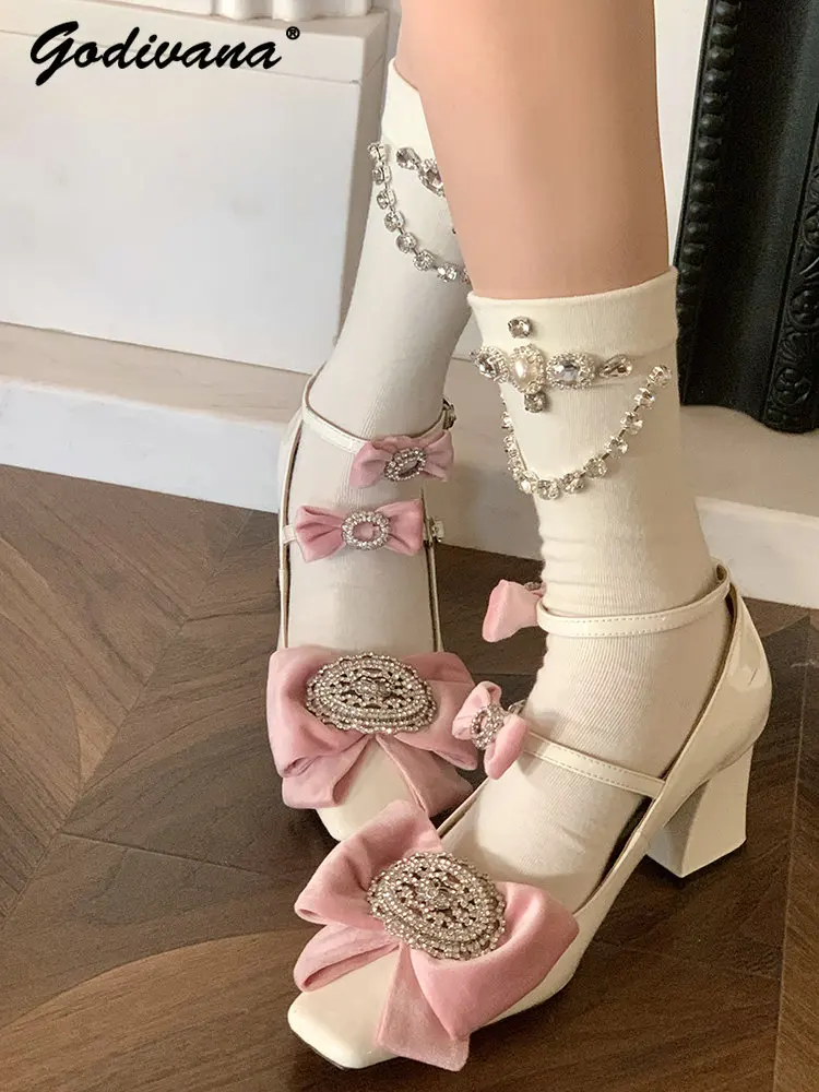 Spring Summer Heavy Industry Rhinestone Chain Tube Socks Girl's Heart Gray Simple Sweet Socks Korean Japanese Student Stockings
Spring Summer Heavy Industry Rhinestone Chain Tube Socks Girl's Heart Gray Simple Sweet Socks Korean Japanese Student Stockings