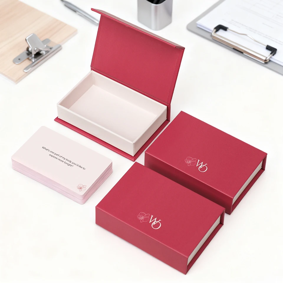 Custom Printed Pink Paper Matte Cards Fancy and Positive Affirmation Card With Magnetic Box
Custom Printed Pink Paper Matte Cards Fancy and Positive Affirmation Card With Magnetic Box