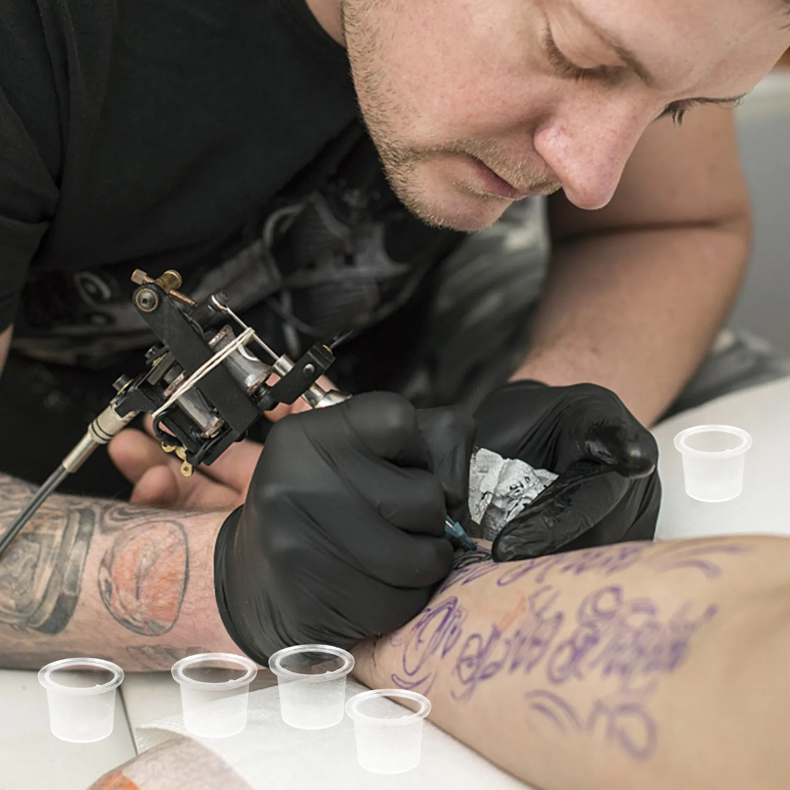 1000Pcs Transparent Ink Cups Heavy Base Reusable Plastic Pigment Holders Stable Tattoo Paint Cup Supplies Kit Size M
1000Pcs Transparent Ink Cups Heavy Base Reusable Plastic Pigment Holders Stable Tattoo Paint Cup Supplies Kit Size M