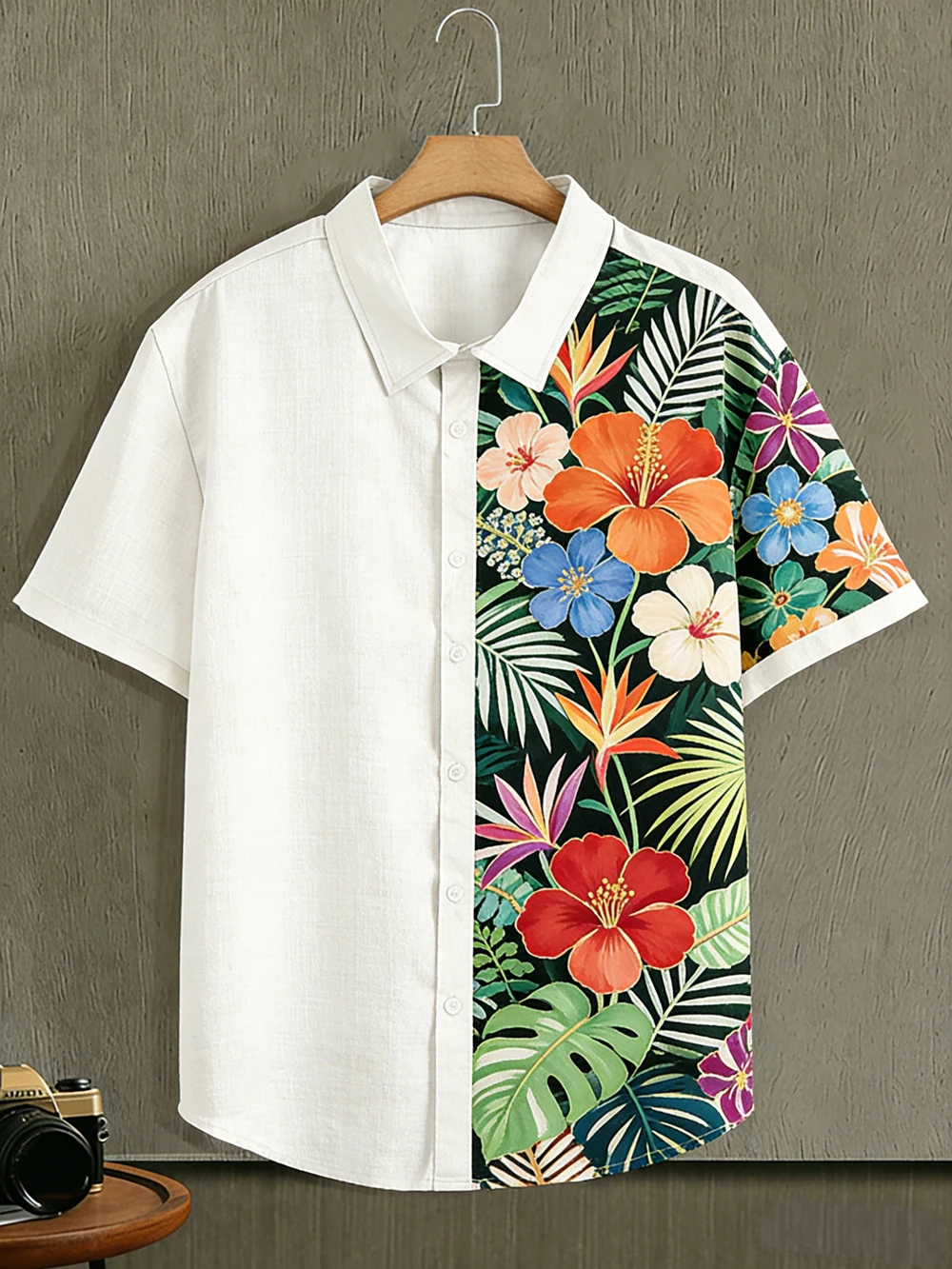 Men's new summer short-sleeved lapel shirt natural flowers white 3D printed shirt Hawaiian vacation outdoor casual party men's
Men's new summer short-sleeved lapel shirt natural flowers white 3D printed shirt Hawaiian vacation outdoor casual party men's