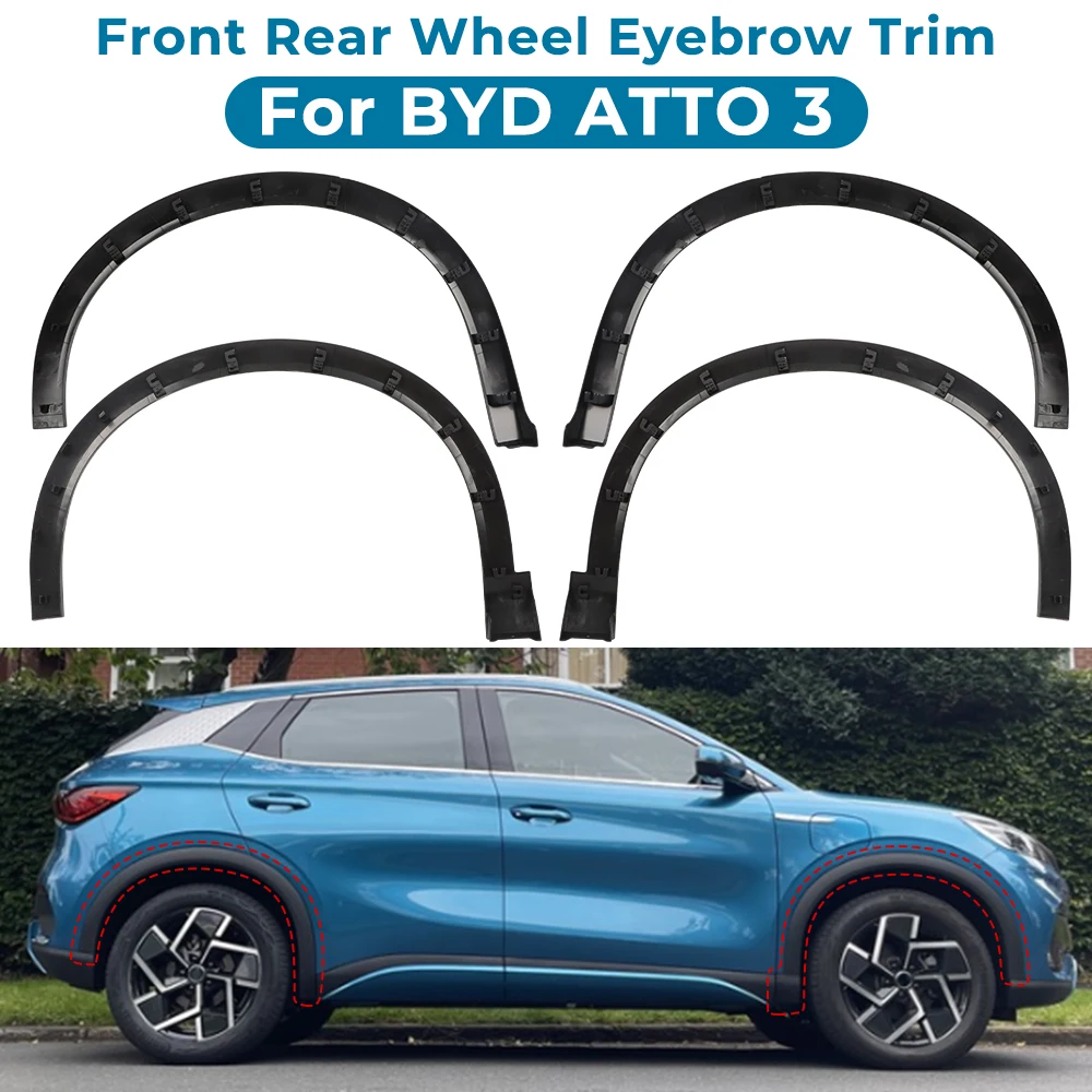 For BYD ATTO 3 Front Rear Wheel Eyebrow Trim Fender Mudguard Flap Splash Arches Trim Molding Exterior Accessorie
For BYD ATTO 3 Front Rear Wheel Eyebrow Trim Fender Mudguard Flap Splash Arches Trim Molding Exterior Accessorie
