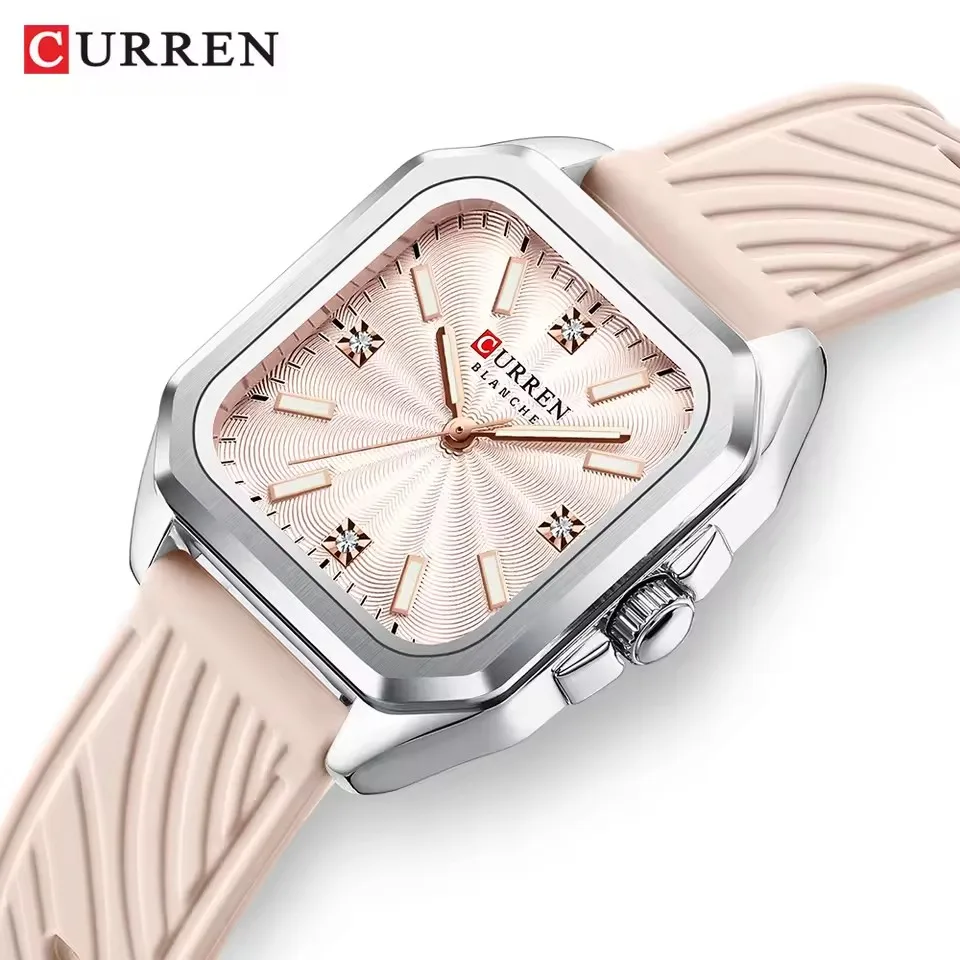 CURREN 9113 New Fashion Women's Simple Square Quartz Watch Sports Business Silicone Strap Women's Gift Clock Watch reloj mujer
CURREN 9113 New Fashion Women's Simple Square Quartz Watch Sports Business Silicone Strap Women's Gift Clock Watch reloj mujer