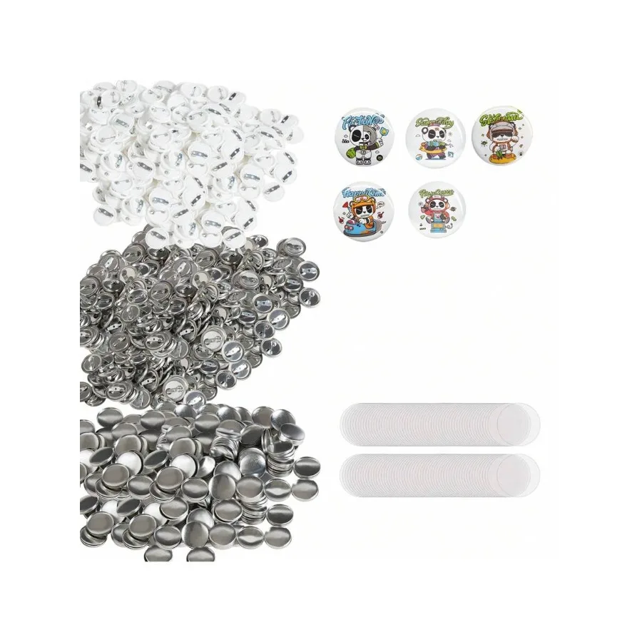 200/500 Sets 1-3 Inch 25-75mm Pin Back Button Parts, DIY Round Button Badge Parts, Set Includes Metal Top, Plastic/Metal Button
200/500 Sets 1-3 Inch 25-75mm Pin Back Button Parts, DIY Round Button Badge Parts, Set Includes Metal Top, Plastic/Metal Button