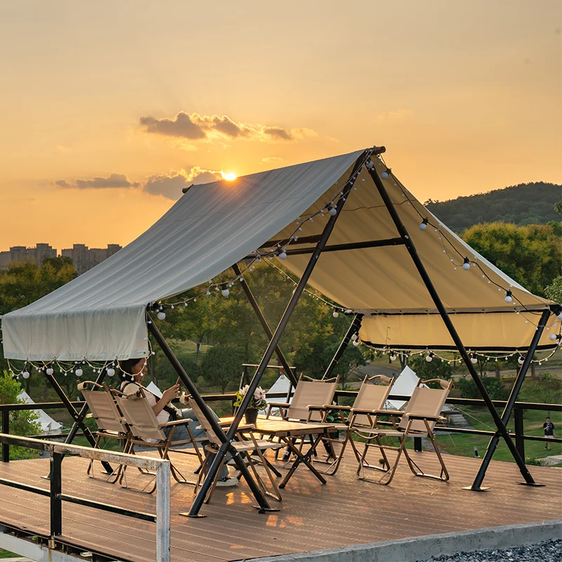 Luxury Outdoor Hotel & Restaurant Rooftop Awning Windproof Windproof Canopy Camping Cot Tent
Luxury Outdoor Hotel & Restaurant Rooftop Awning Windproof Windproof Canopy Camping Cot Tent