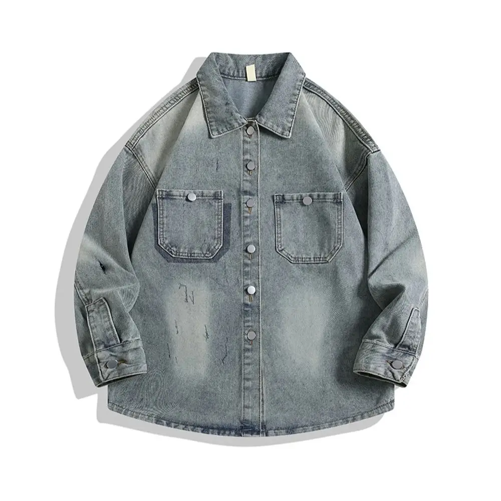 Винтажная мужская джинсовая куртка с рваным дизайном, унисекс, модная универсальная мужская повседневная верхняя куртка с длинными рукавами для пар
Винтажная мужская джинсовая куртка с рваным дизайном, унисекс, модная универсальная мужская повседневная верхняя куртка с длинными рукавами для пар
