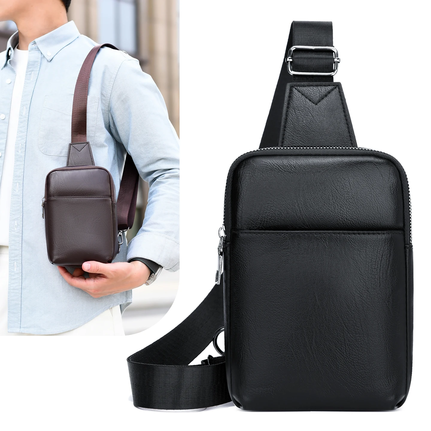 Unisex PU Leather Sling Bag – Compact Crossbody Chest Pack for Travel, Commute & Light Outdoor Use
Unisex PU Leather Sling Bag – Compact Crossbody Chest Pack for Travel, Commute & Light Outdoor Use