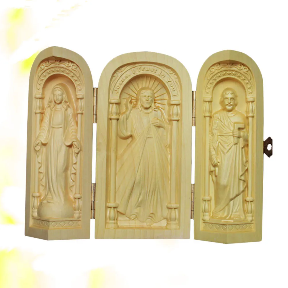 Boxwood Carving Ornaments Creative Jesus Crafts Figurine Adornment Christmas Desktop Christian Decoration Wooden
Boxwood Carving Ornaments Creative Jesus Crafts Figurine Adornment Christmas Desktop Christian Decoration Wooden