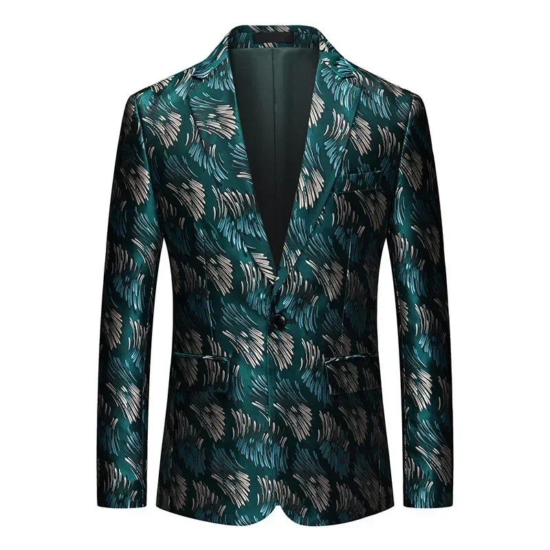 Men's Slim Fitting One Button Business Casual Suit Jacket Men's Personalized Stage Host Ceremonial Dress Suit
Men's Slim Fitting One Button Business Casual Suit Jacket Men's Personalized Stage Host Ceremonial Dress Suit