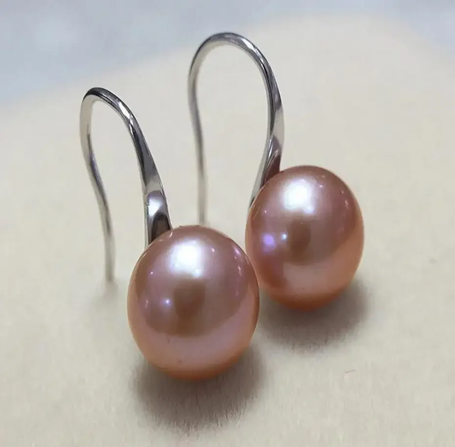 Natural 9-10MM purple Freshwater pearl Silver hook Earrings gem
Natural 9-10MM purple Freshwater pearl Silver hook Earrings gem