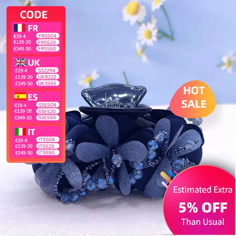 New medium fabric grab clip three-dimensional flower hairpin simple mother headwear hair accessories for women
New medium fabric grab clip three-dimensional flower hairpin simple mother headwear hair accessories for women