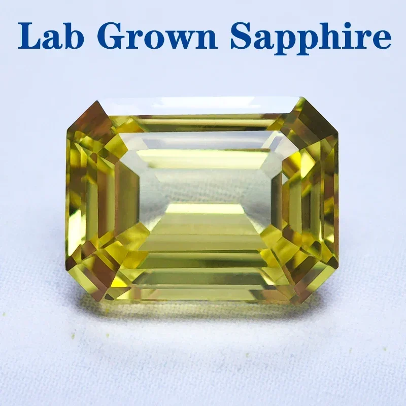 Wholesale Lab Grown Sapphire Emerald Cut Yellow Color VVS1 Gemstone Charms DIY for Jewelry Making Materials Selectable AGL Cert
Wholesale Lab Grown Sapphire Emerald Cut Yellow Color VVS1 Gemstone Charms DIY for Jewelry Making Materials Selectable AGL Cert