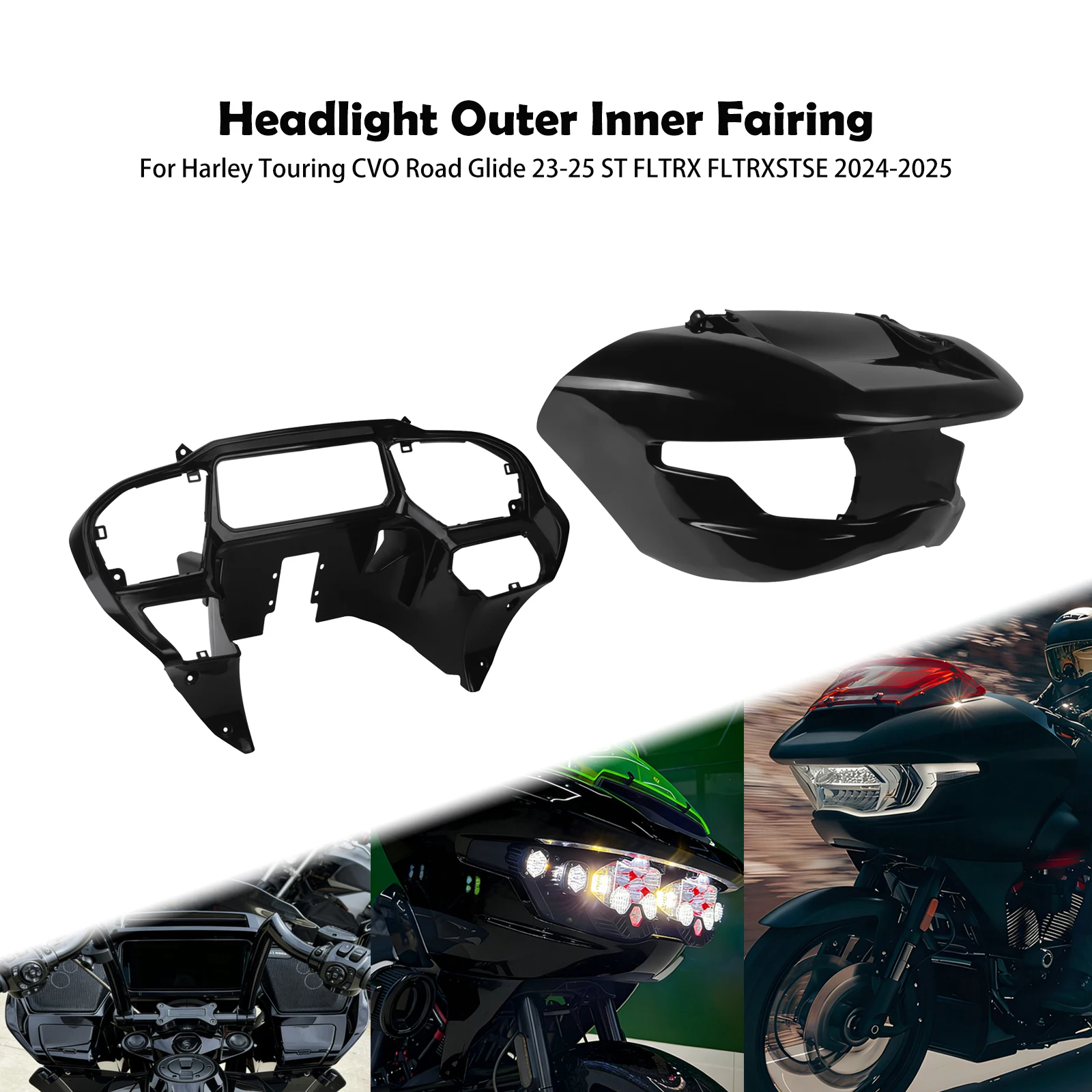 Motorcycle Front Headlight Fairing Kit Inner Outer Instrument Frame Housing For Harley Touring CVO Road Glide 2023-25 FLTRXSTSE
Motorcycle Front Headlight Fairing Kit Inner Outer Instrument Frame Housing For Harley Touring CVO Road Glide 2023-25 FLTRXSTSE