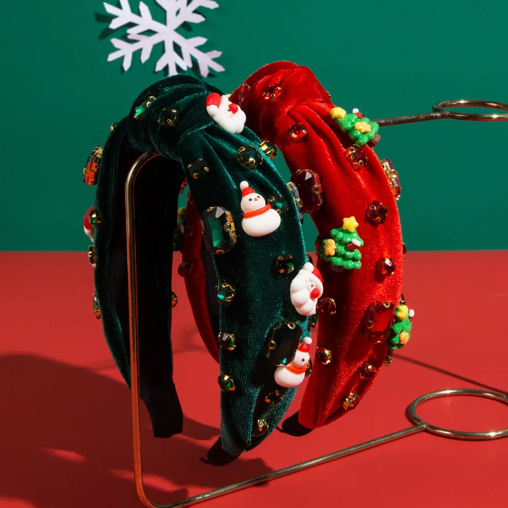 Cute Christmas Snowman Tree Velvet Headband Festive Green Red Knotted Head Bands Winter Party Holiday Hair Accessories
Cute Christmas Snowman Tree Velvet Headband Festive Green Red Knotted Head Bands Winter Party Holiday Hair Accessories