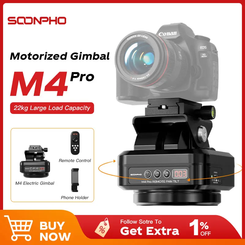 New Camera Motorized Pan Tilt Head Gimbal Tripod Head with Wireless 360° Rotating Electric For Remote Control Timelapse Rotator
New Camera Motorized Pan Tilt Head Gimbal Tripod Head with Wireless 360° Rotating Electric For Remote Control Timelapse Rotator