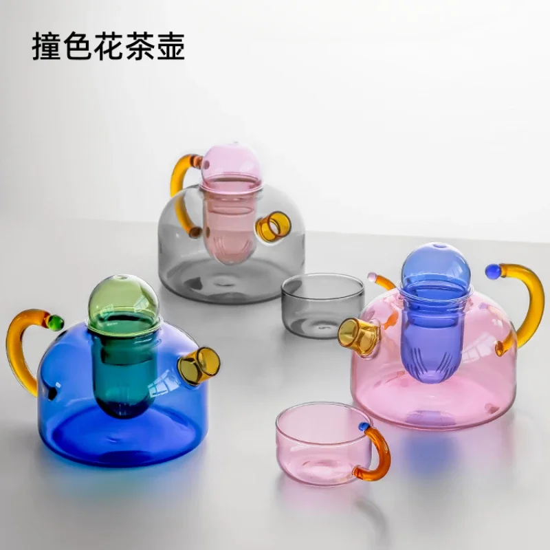 Creative Contrast Color High Temperature Resistance Glass of Tea Separation Filter Small Teapot Household
Creative Contrast Color High Temperature Resistance Glass of Tea Separation Filter Small Teapot Household