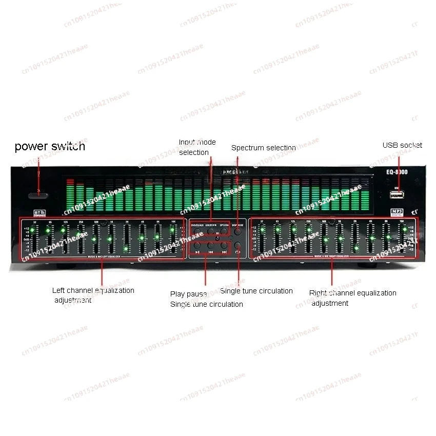 Suitable for EQ800 Equalizer 5.3 Coaxial Digital Audio Decoding USB Disk stage Player AC220V ± 10% 50Hz/60Hz
Suitable for EQ800 Equalizer 5.3 Coaxial Digital Audio Decoding USB Disk stage Player AC220V ± 10% 50Hz/60Hz