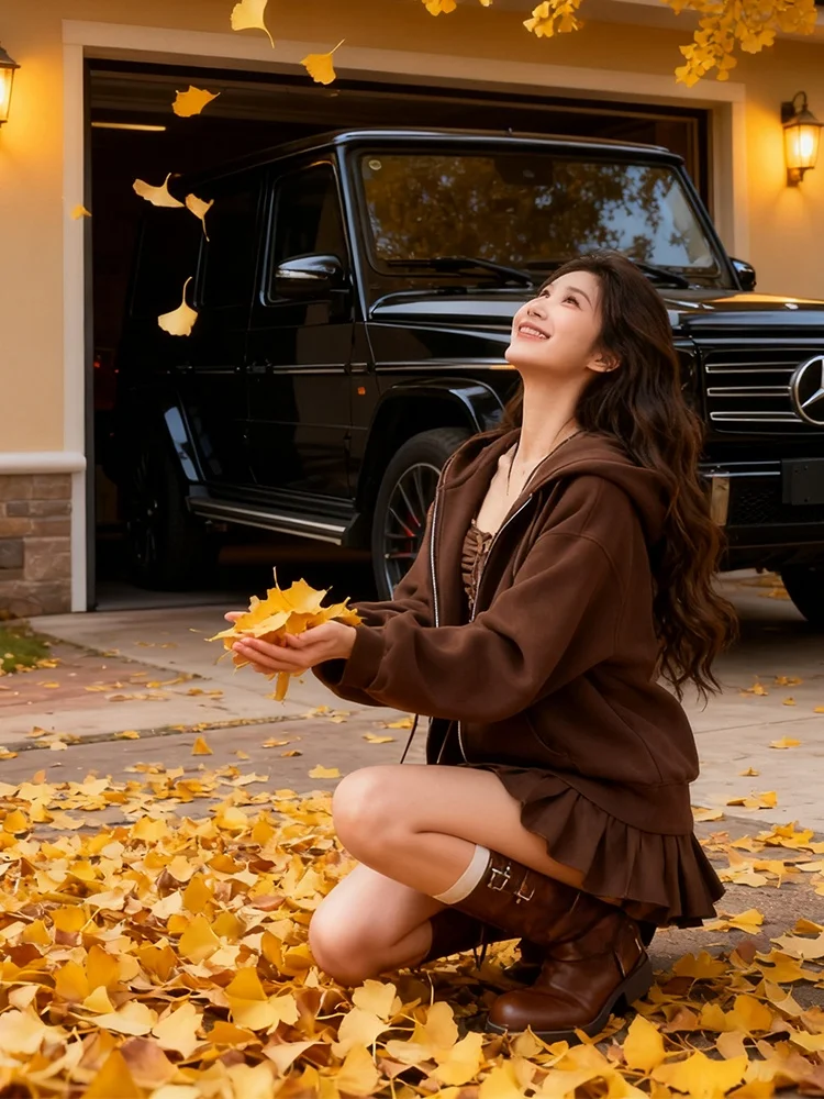 Осенне-зимняя толстовка с капюшоном на молнии Jaet Flower Bud ter ort Юбка Женский повседневный элегантный комплект из двух предметов Faion Ensemble
Осенне-зимняя толстовка с капюшоном на молнии Jaet Flower Bud ter ort Юбка Женский повседневный элегантный комплект из двух предметов Faion Ensemble