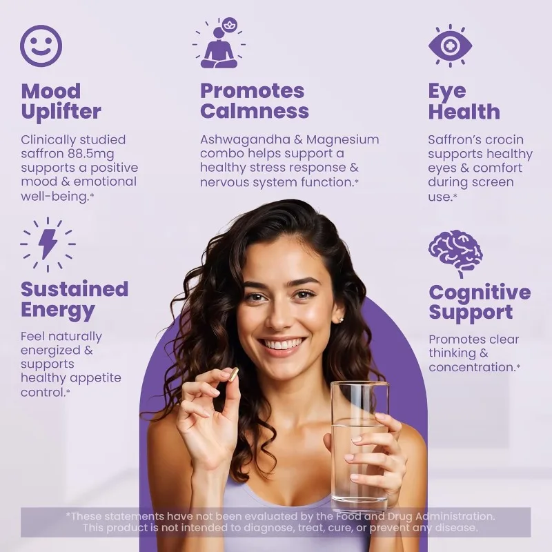 Saffron Supplement with Magnesium 88.5mg per Capsule 60 Vegetarian Capsules Supports Eye Health
Saffron Supplement with Magnesium 88.5mg per Capsule 60 Vegetarian Capsules Supports Eye Health