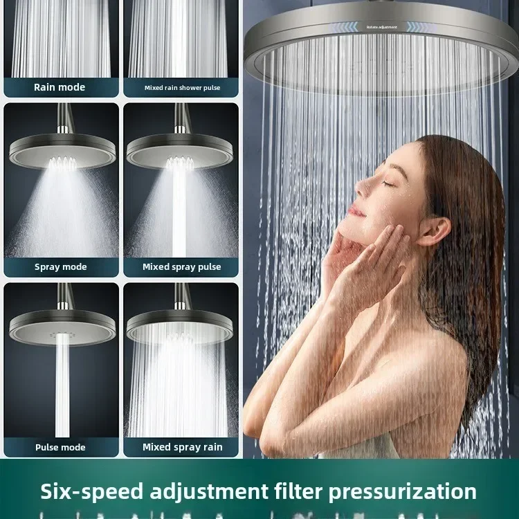 Pressurized showerhead, top spray large showerhead, pressurized single head showerhead, household shower, shower set
Pressurized showerhead, top spray large showerhead, pressurized single head showerhead, household shower, shower set