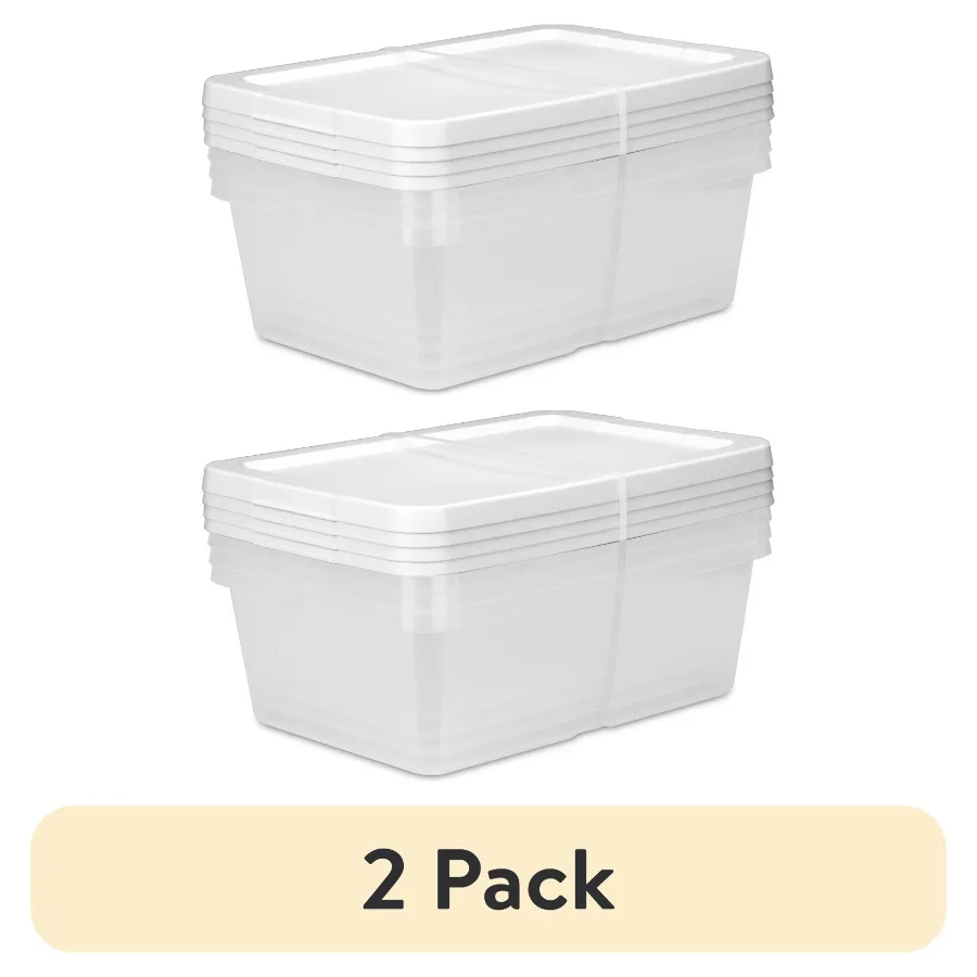 Storage application: home and office; Material: clear plastic; Color: white; Key feature: snap-on lid, 2-pack of 4 boxes, 12-qu
Storage application: home and office; Material: clear plastic; Color: white; Key feature: snap-on lid, 2-pack of 4 boxes, 12-qu